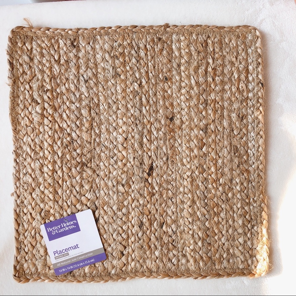14”x14” square jute placemat bundle